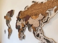 Стильная карта мира из дерева на стену картинка из объявления
