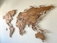 Карта мира на стену, карта мира из дерева, панно картинка из объявления