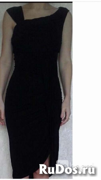 Платье футляр новое sisley 44 46 м черное сарафан вискоза миди дл изображение 4