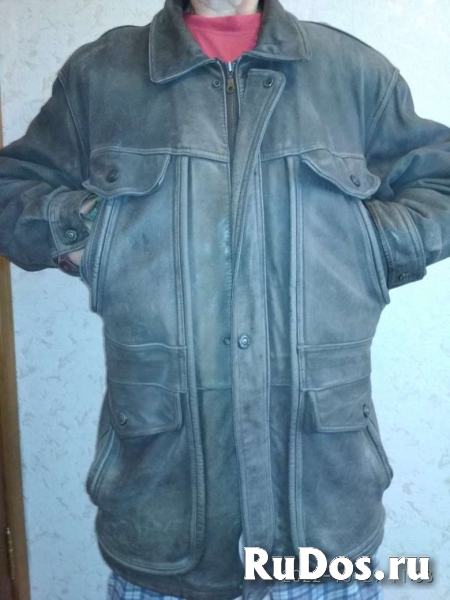Продам куртку мужская 50-52/174 кожа Турцб/у в отличном состоянии фотка