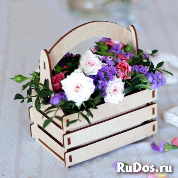 Интерьерный ящик-кашпо для цветов и декоративных композиций фото