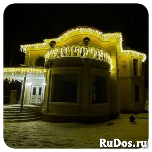 Новогоднее освещение дома территории Ростов-на-Дону фото
