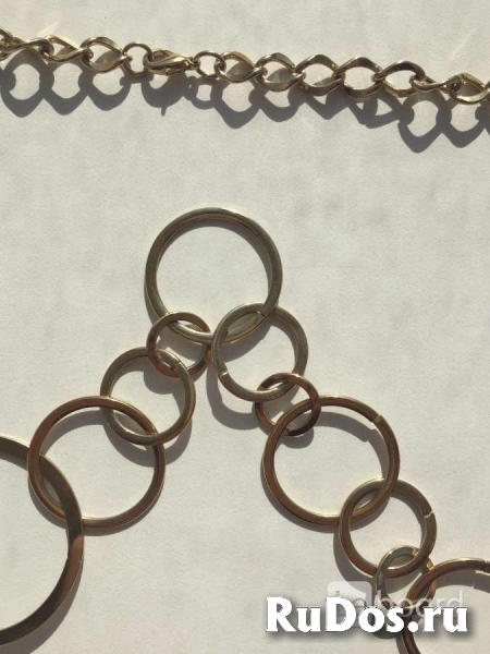 Цепь колье бижутерия украшение металл под золото цепочка топ мода изображение 3