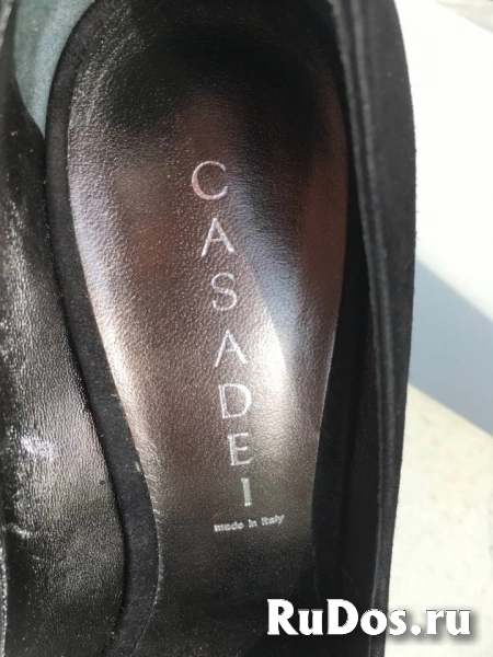 Туфли casadei италия новые размер 39 замшевые черные платформа св изображение 10