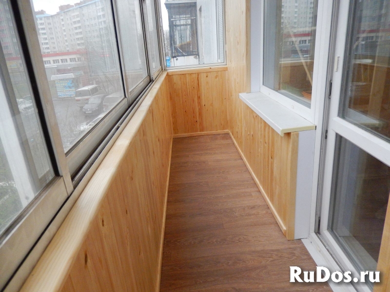 Отделка, утепление  балкона вагонкой в  Красноярске изображение 5