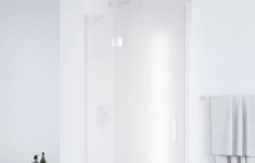 Душевая дверь в нишу Vegas Glass AFP 110 01 10 L вход 63 см, профиль белый, стекло сатин картинка из объявления