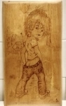 Панно деревянное декоративное - Писающий мальчик. картинка из объявления