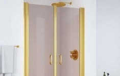Душевая дверь в нишу Vegas Glass E2P 0095 09 05 профиль золото, стекло бронза картинка из объявления