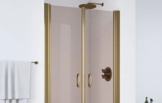 Душевая дверь в нишу Vegas Glass E2P 0090 05 05 профиль бронза, стекло бронза картинка из объявления