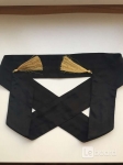 Пояс лента ткань черный кисти золото аксессуар ремень стиль мода картинка из объявления