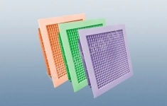 Сотовая алюминиевая решетка СВР-А-Р (цветная) с клапаном расхода воздуха 1500 * 1600 (Ш * В) картинка из объявления
