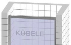 Дверь в душевую нишу Kubele DE019D2 160x200 см, стекло матовое 6 мм, профиль чёрный матовый картинка из объявления