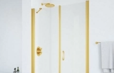 душевая дверь в нишу Душевая дверь в нишу Vegas Glass EP-F-2 100 09 01 R профиль золото, стекло прозрачное картинка из объявления