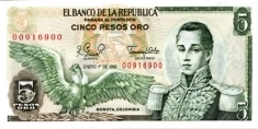 Банкнота Колумбии картинка из объявления
