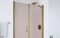 Душевая дверь в нишу Vegas Glass EP-F-2 105 05 05 L профиль бронза, стекло бронза картинка из объявления